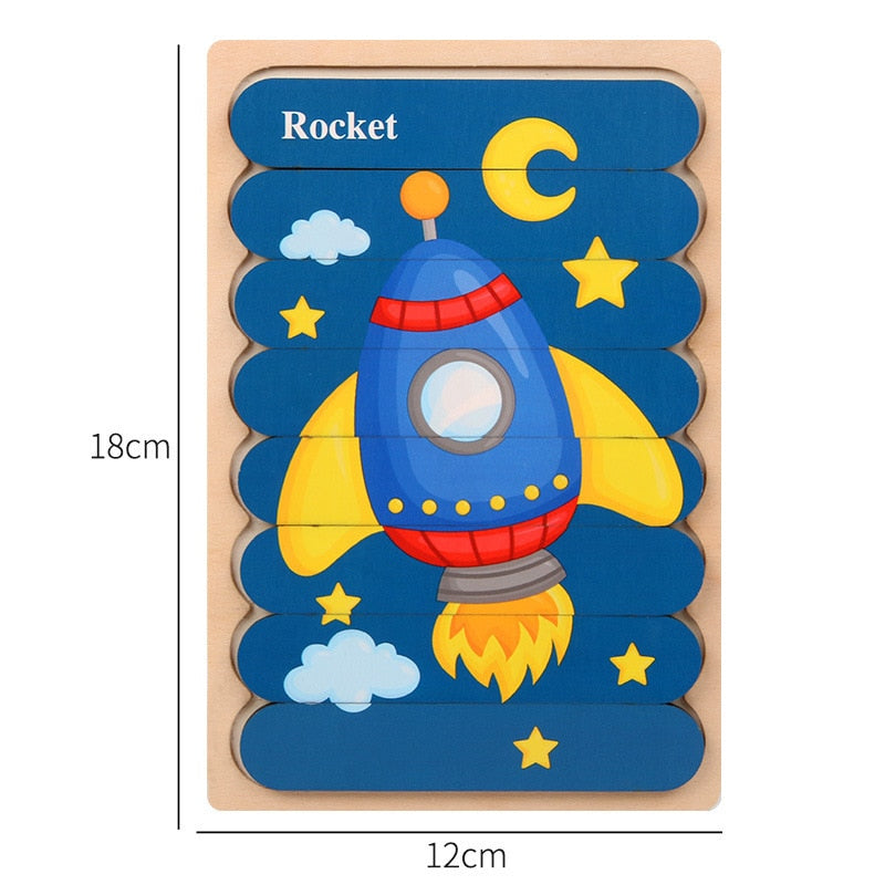 Double-Sided Strip 3D Puzzles Baby Toy