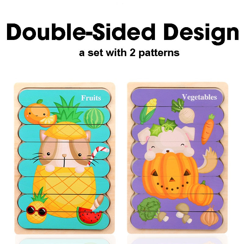 Double-Sided Strip 3D Puzzles Baby Toy