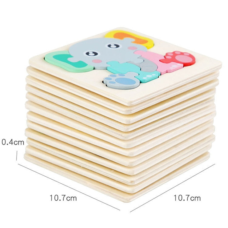 Fidtoy Lot de 6 puzzles en bois jouets d'apprentissage Montessori