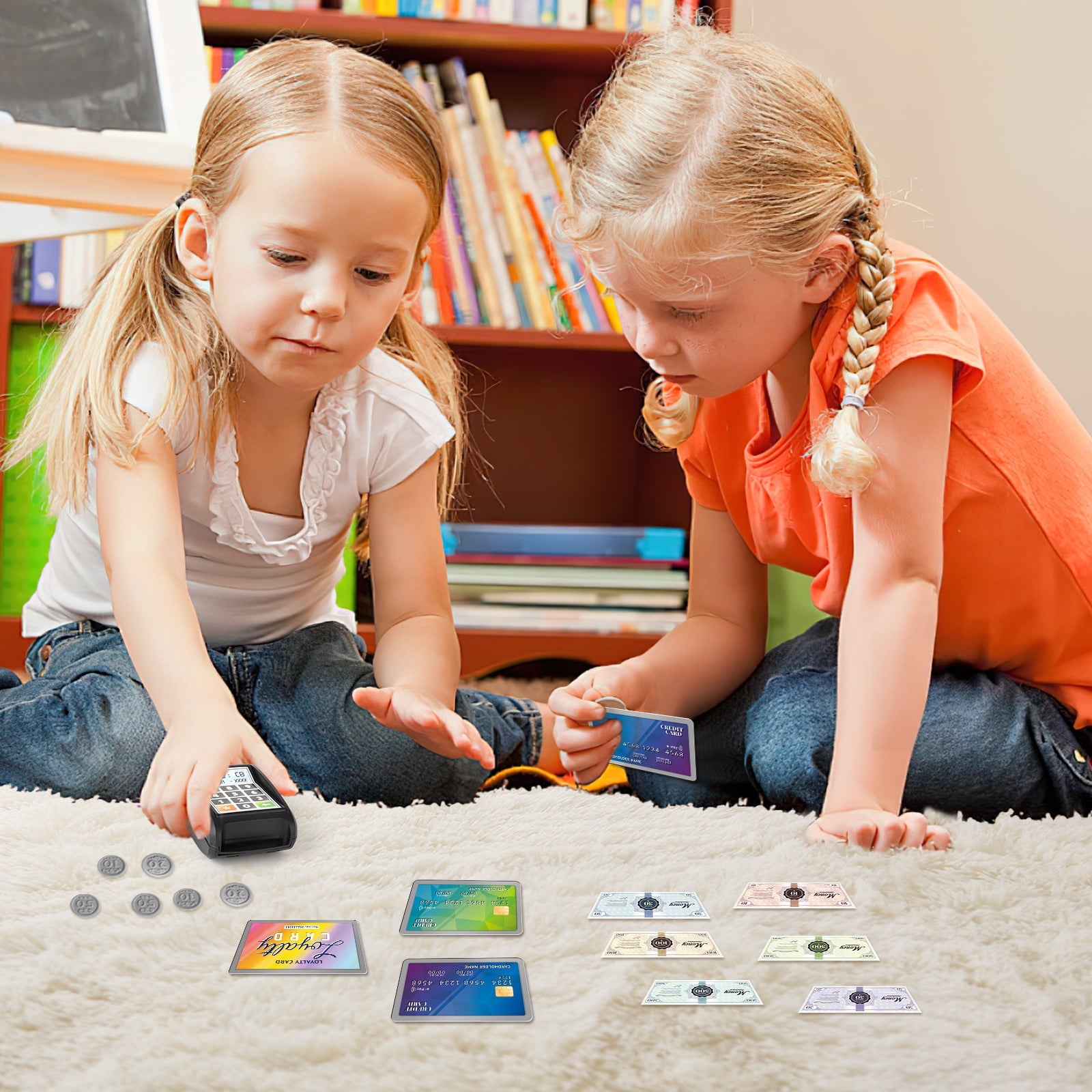 50Pcs Kids Makeup Set Girls Styling Beauty Fashion Kit Pretend Hairdressing Salon Toy Set Makeup Accessories Playset For Children