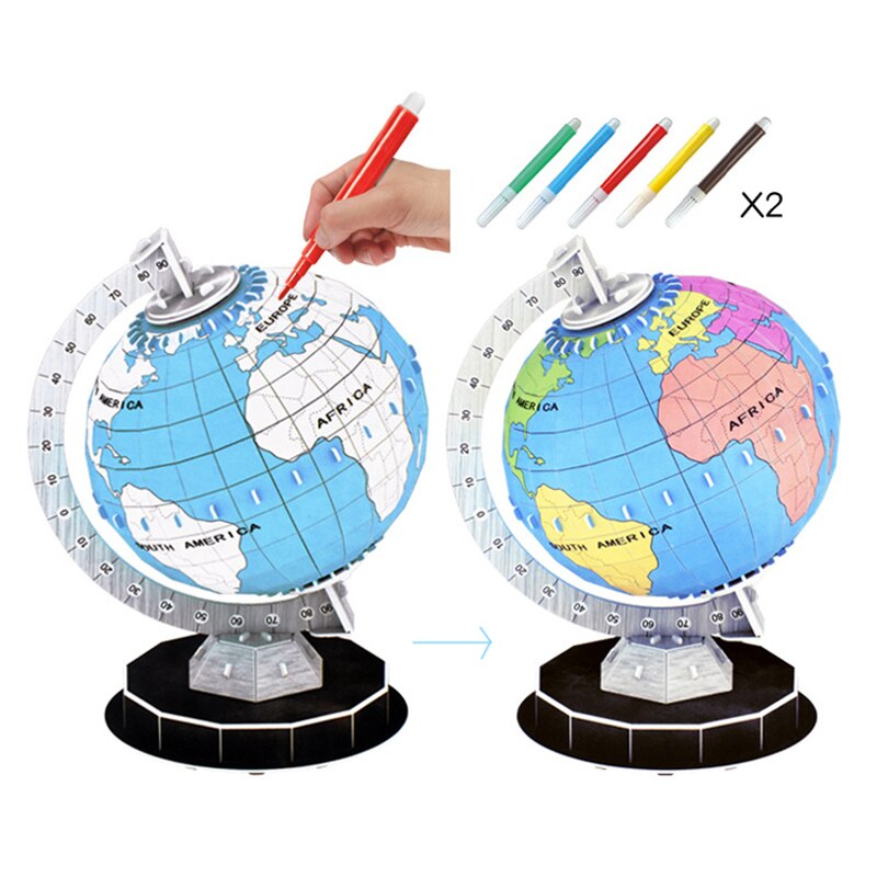 Planet Earth painting coloring Globe Toy