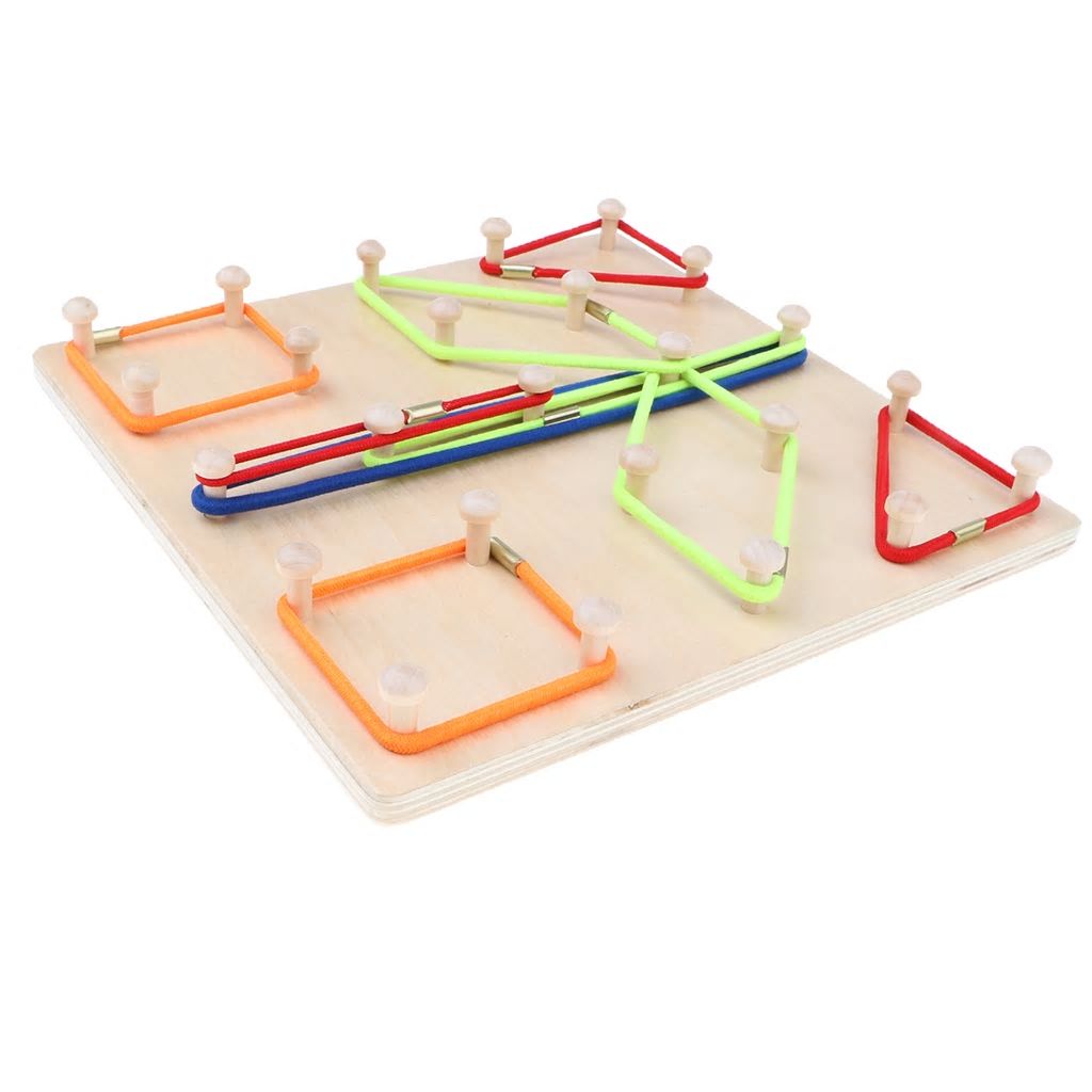 Montessori Elastic Band Nail Board Geoboard Geometric Stringing Toy