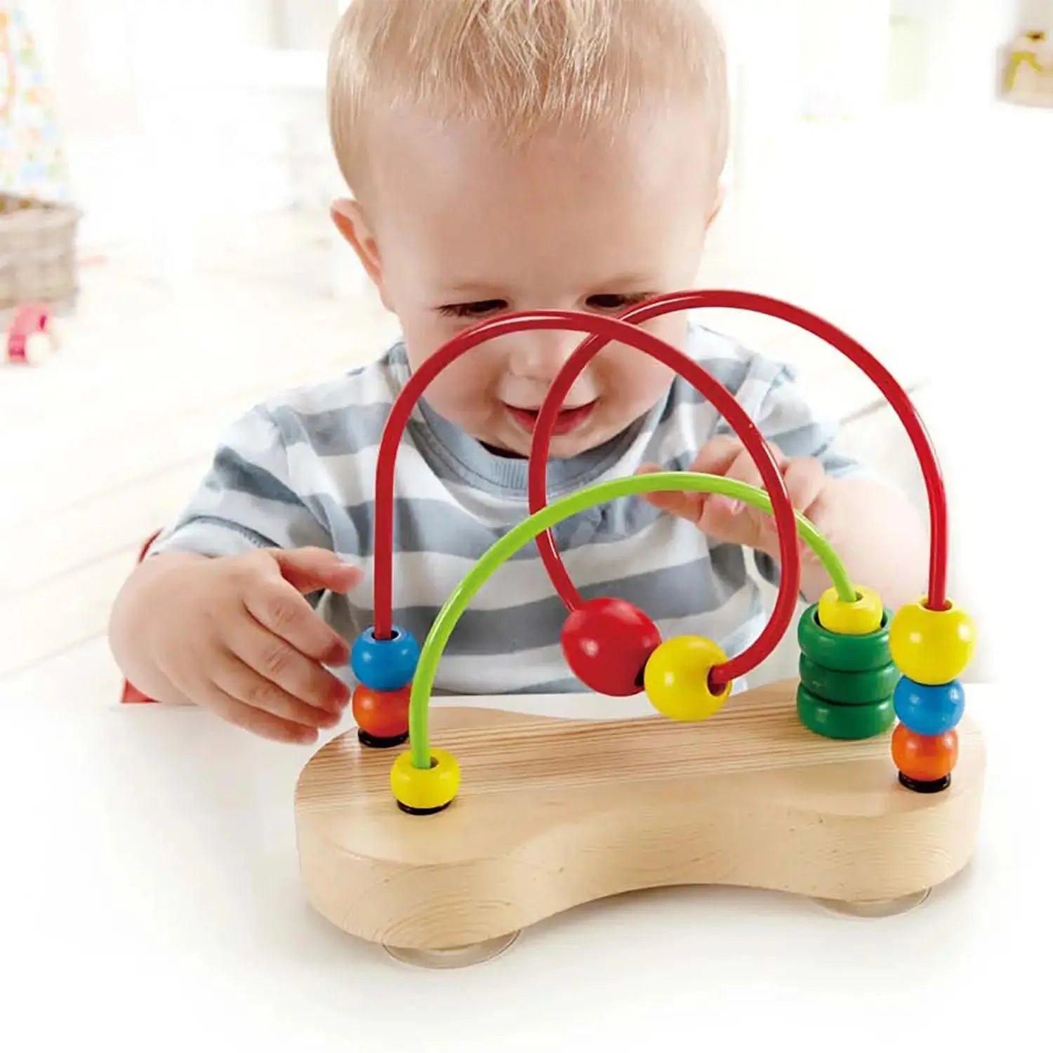 Fidtoy Wooden Bead Maze Toy Baby Activity Learning Toy