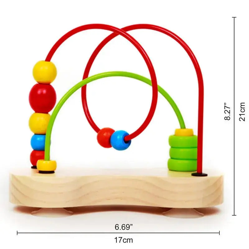 Fidtoy Wooden Bead Maze Toy Baby Activity Learning Toy