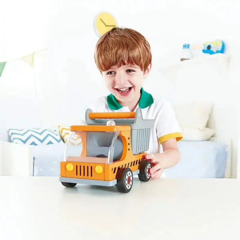 Fidtoy Wooden Dump Truck Toy Kids Construction Vehicle Playset
