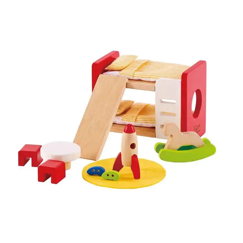 Hape Wooden Doll House Furniture Children's Room with Accessories