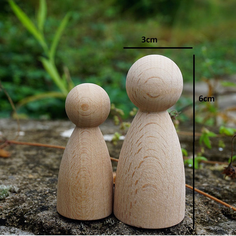 Loose Parts Assorted Peg Leg Dolls