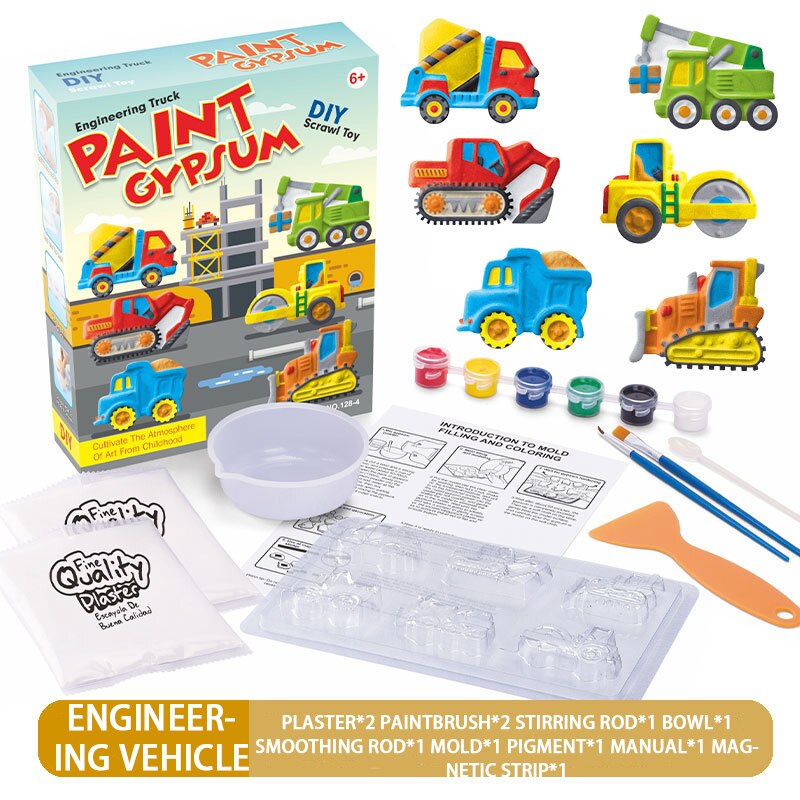 Children DIY Paint Gypsum Plaster