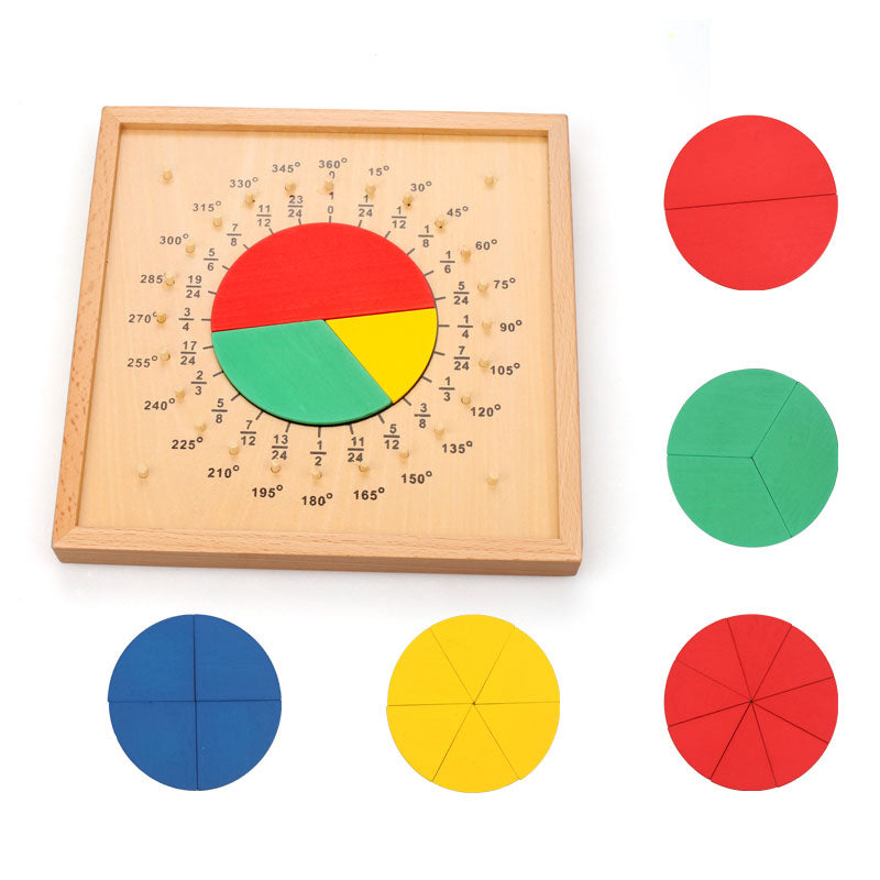 Fidtoy Montessori Fraction Board – Visual Math Learning Toy for Kids 3+