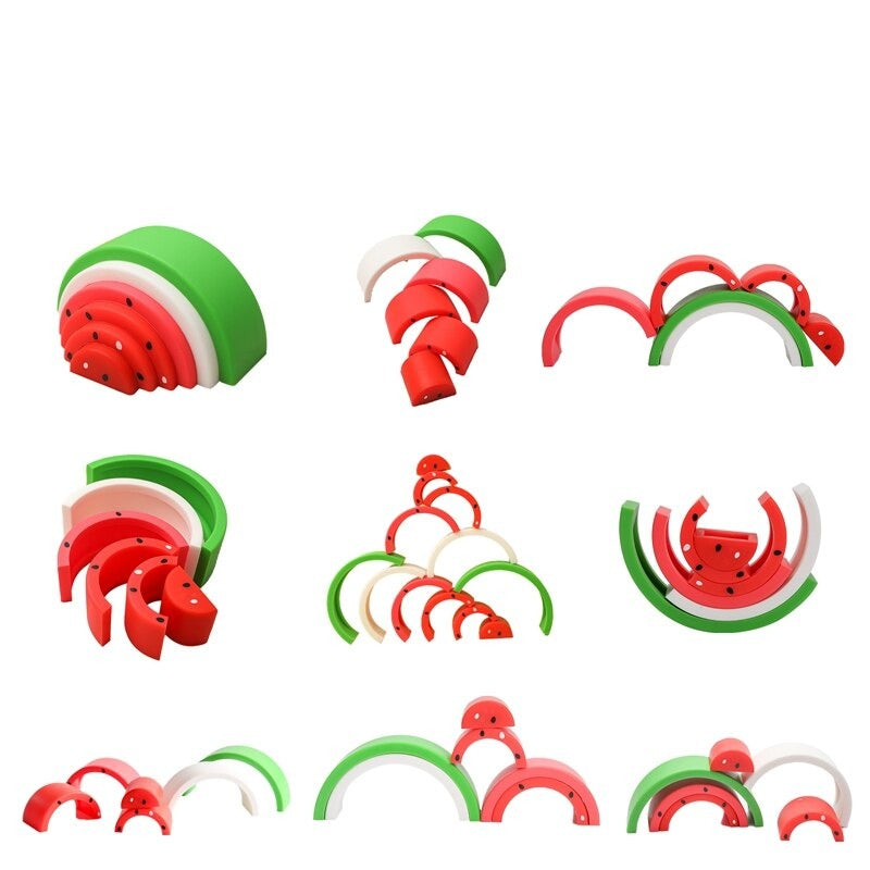 Small Silicone Stacking Watermelon