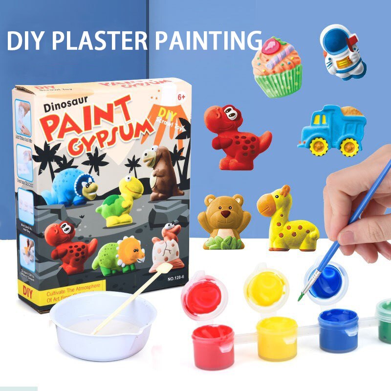 Children DIY Paint Gypsum Plaster