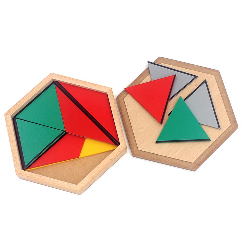 Fidtoy Set of Constructive Triangles Montessori Material