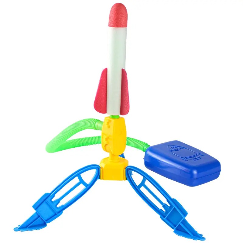 Fidtoy Air Rocket Launcher Toy for Kids – Outdoor Stomp Rocket STEM Active Play Toy