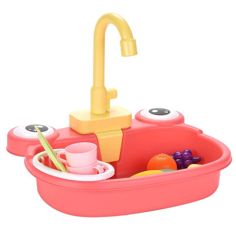 Fidtoy Kids Kitchen Sink Playset with Running Water – Pretend Play Washing Toy for Toddlers