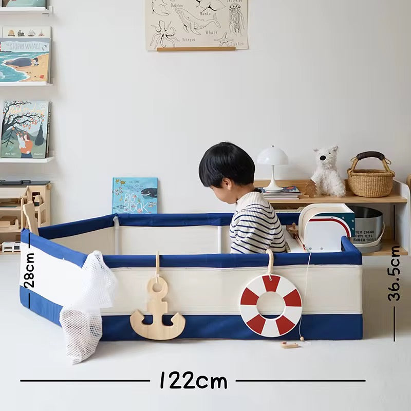 Wooden Fishing Boat Pretend Play Set for Kids – Montessori Ocean Adventure Toy with Rod, Fish & Accessories | Eduspark Toys