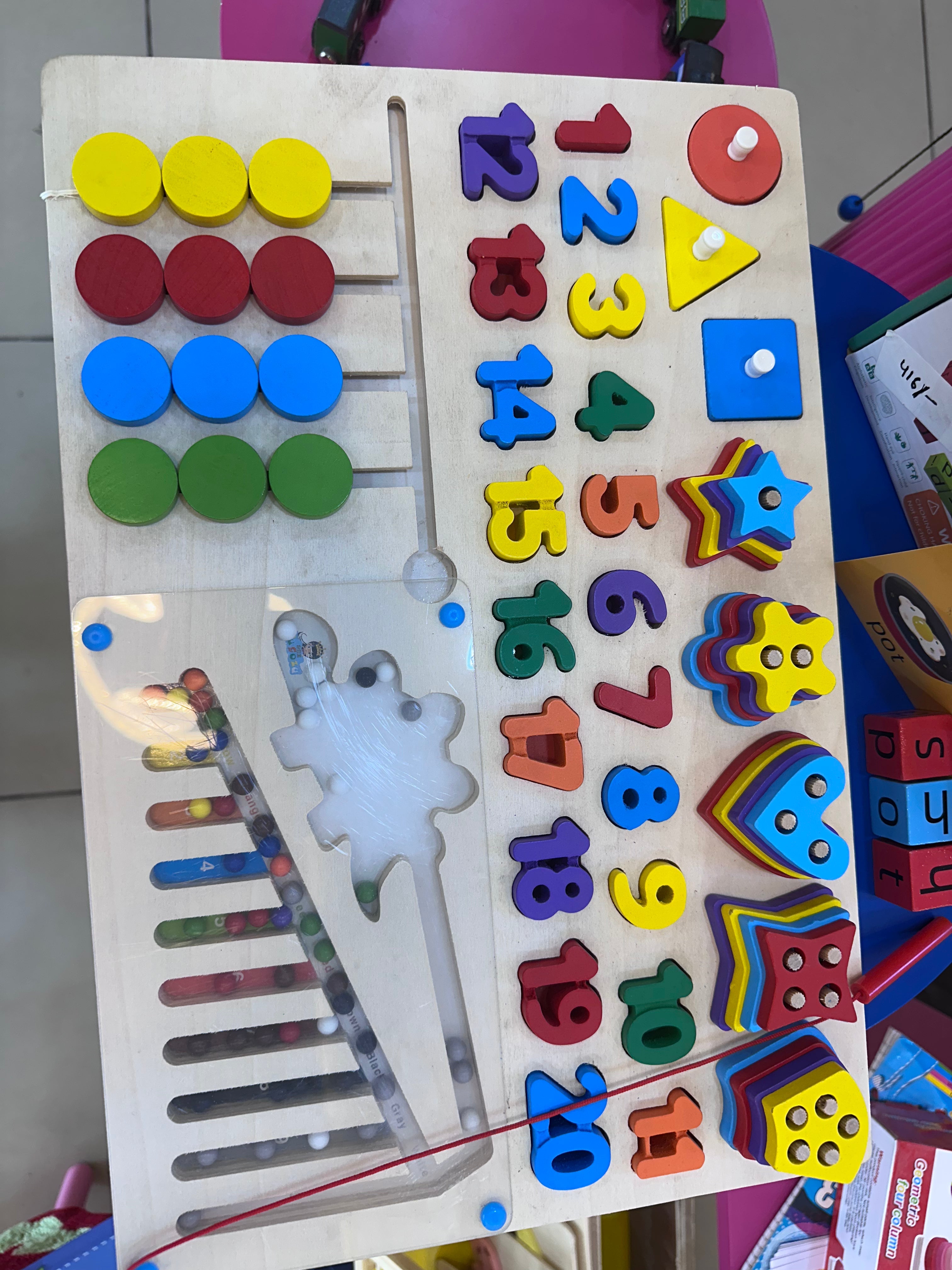 Wooden Learning 6 in 1 toys