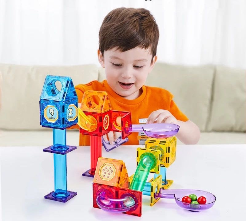 109 pieces Onshine Magnetic Tile Marble Run- Open-Ended Play