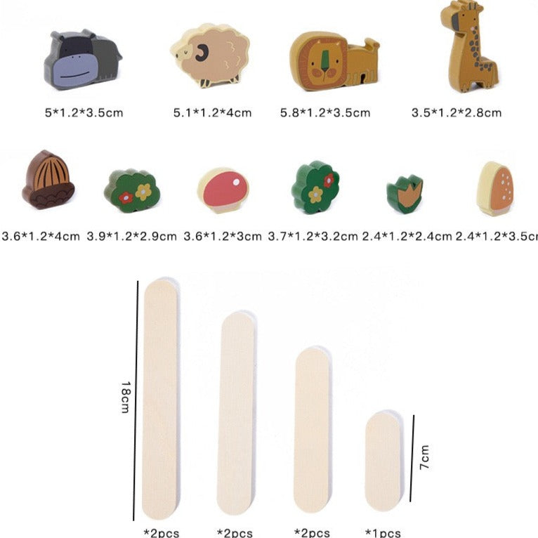 Wooden Animals in the Forest-Opened Ended Play