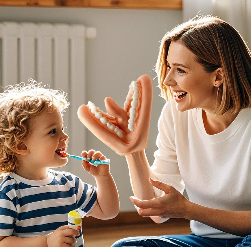 Jumbo Mouth Hand Puppet with Teeth Brush for Learning Teeth Brushing
