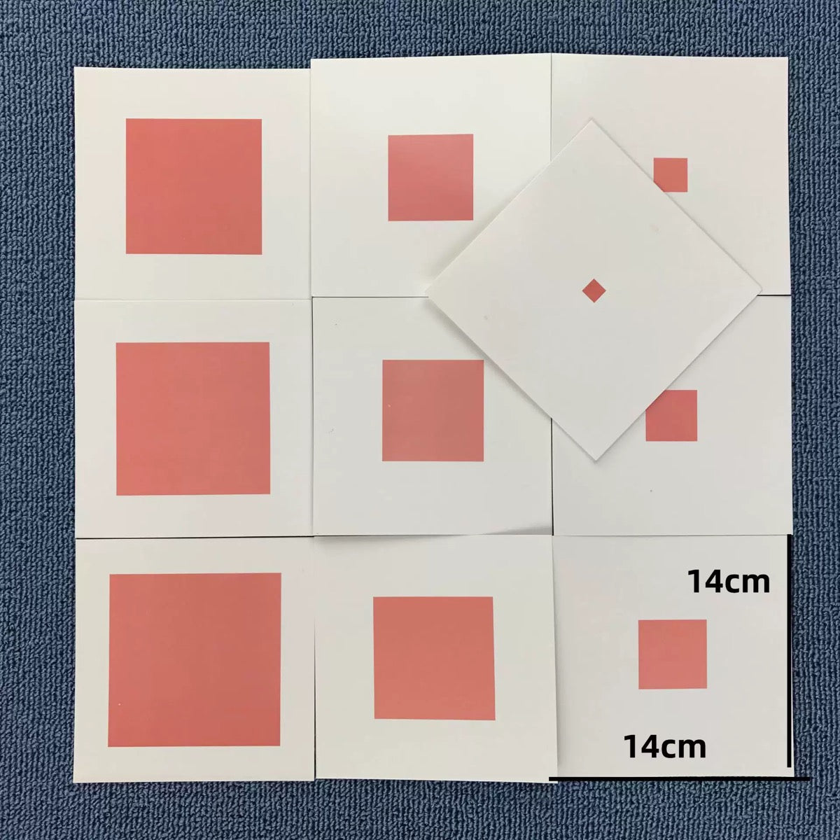 Montessori Pink Towel -Control Cards