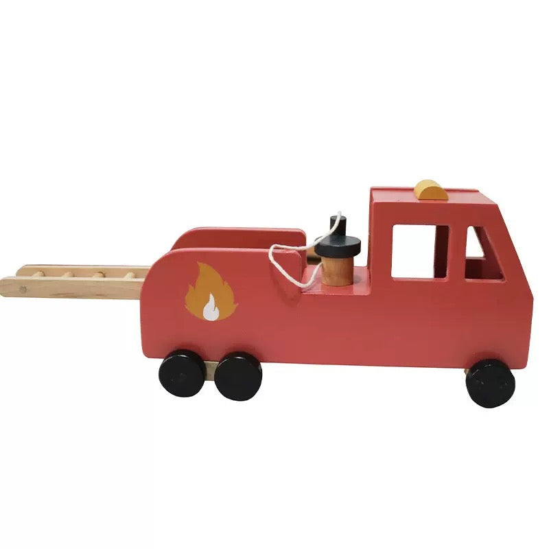 Wooden Fire Engine Truck Toy