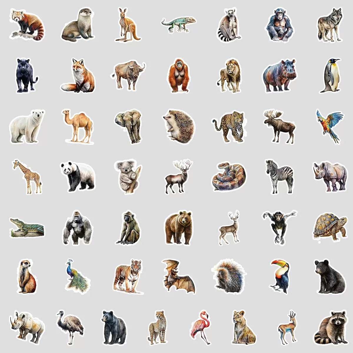 DIY Arts and Craft Bulk Lot of 50 Aussie Stickers Animals Jungle Farm various Themes