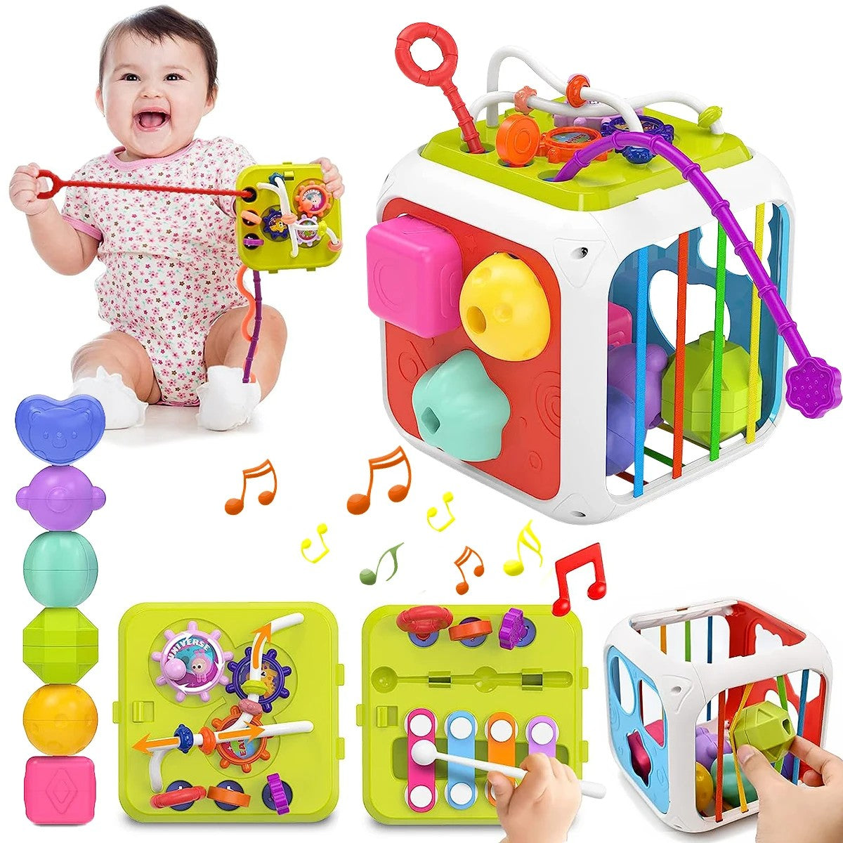 Cube d'éveil Montessori Bébé