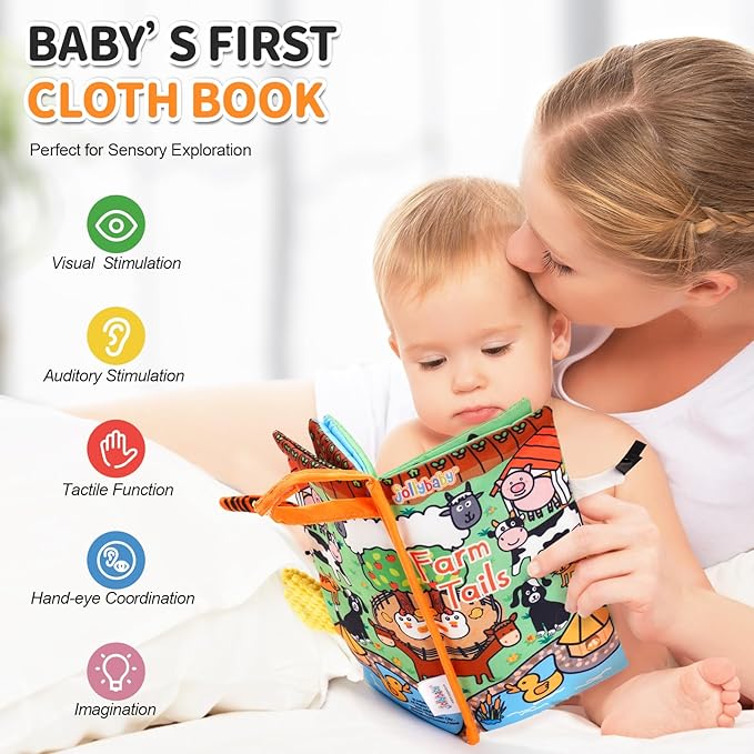 Jollybaby Farm Tails Cloth Books