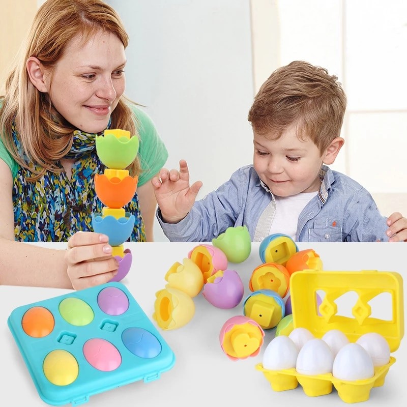 Huevos Montessori de juguete