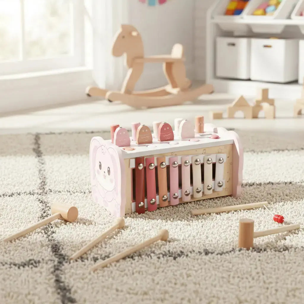 Fidtoy Jouet en bois à marteler