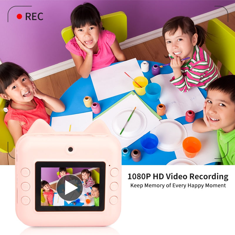 Fidtoy Kids Instant Print Camera – Toddler Photo Camera with Thermal Printing & Creative Coloring