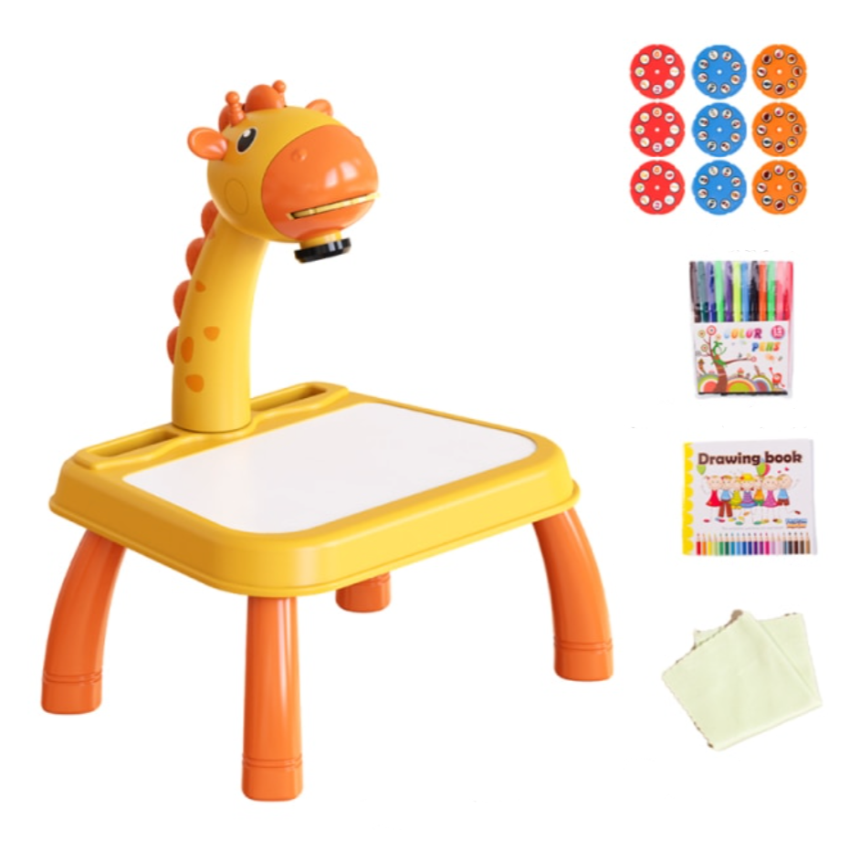 Fidtoy Kids Drawing Projector Table Art Tracing Toy with Markers and 72 Pictures