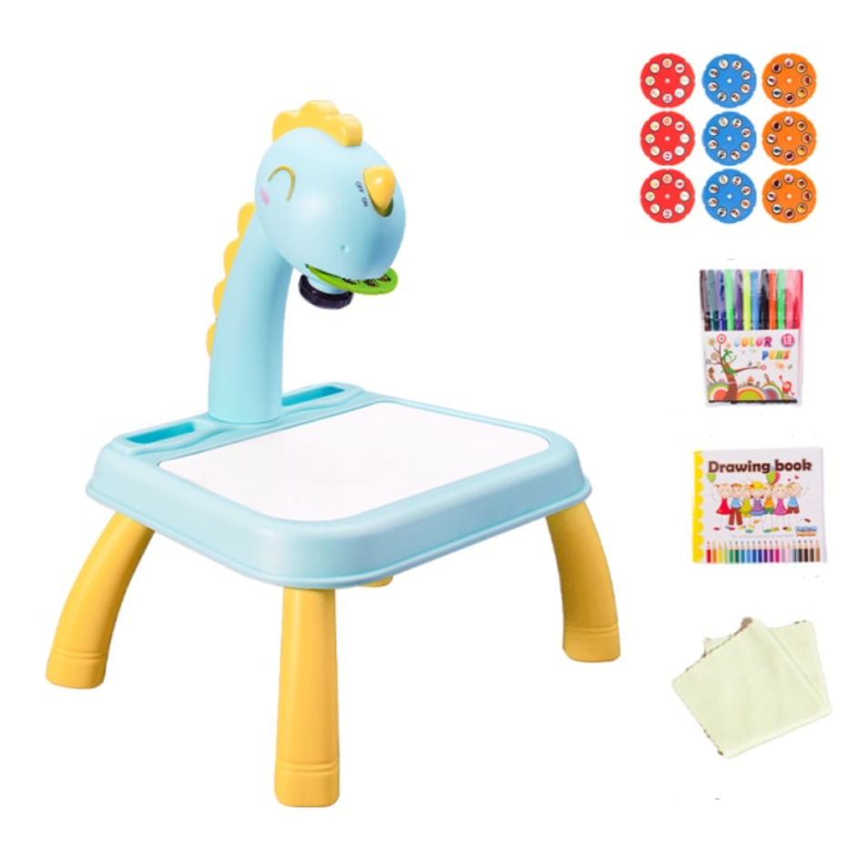 Fidtoy Kids Drawing Projector Table Art Tracing Toy with Markers and 72 Pictures
