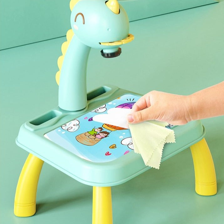 Fidtoy Kids Drawing Projector Table Art Tracing Toy with Markers and 72 Pictures