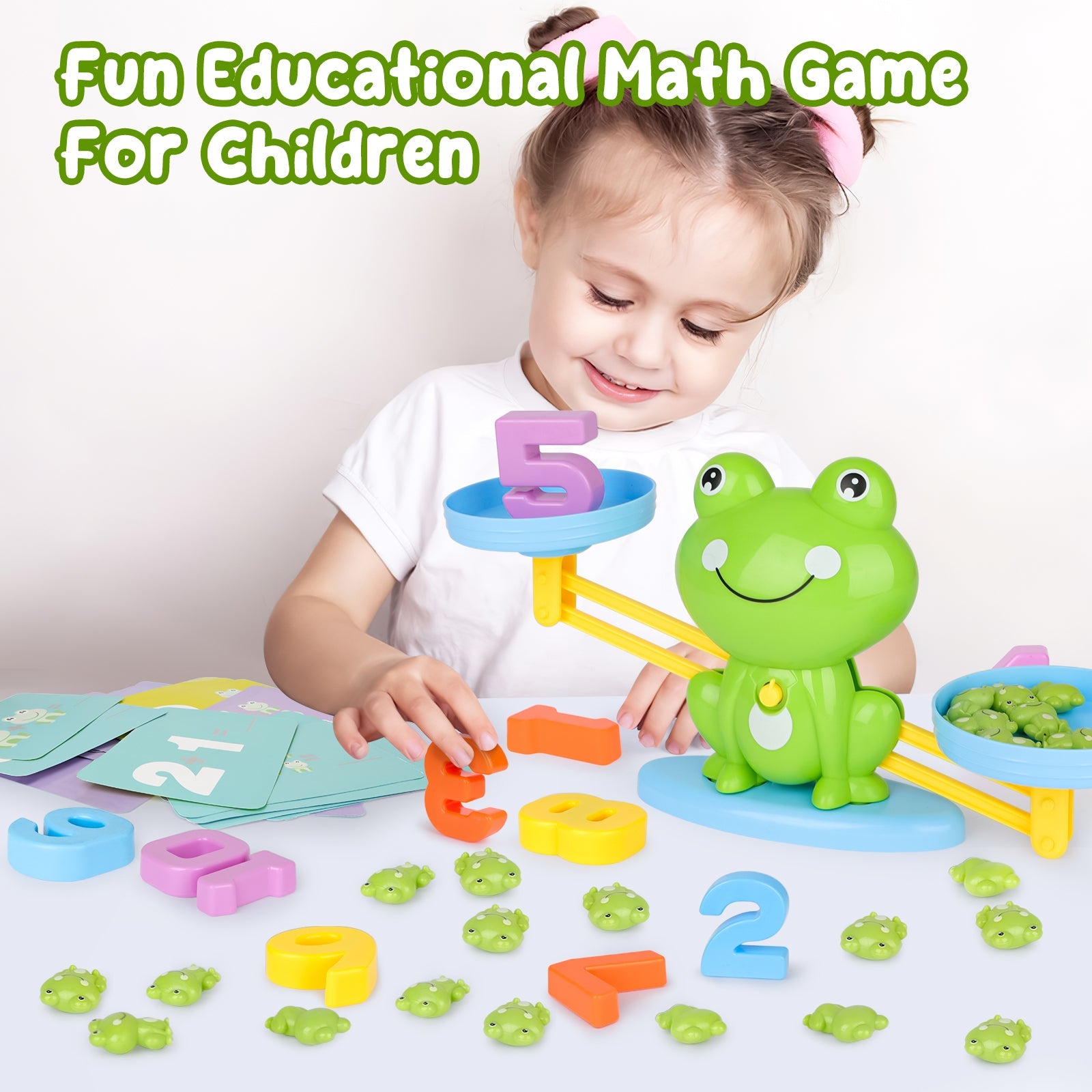 Frog Counting and weight Board Game for Kids, Frog Scales Board Game, Great Family Fun