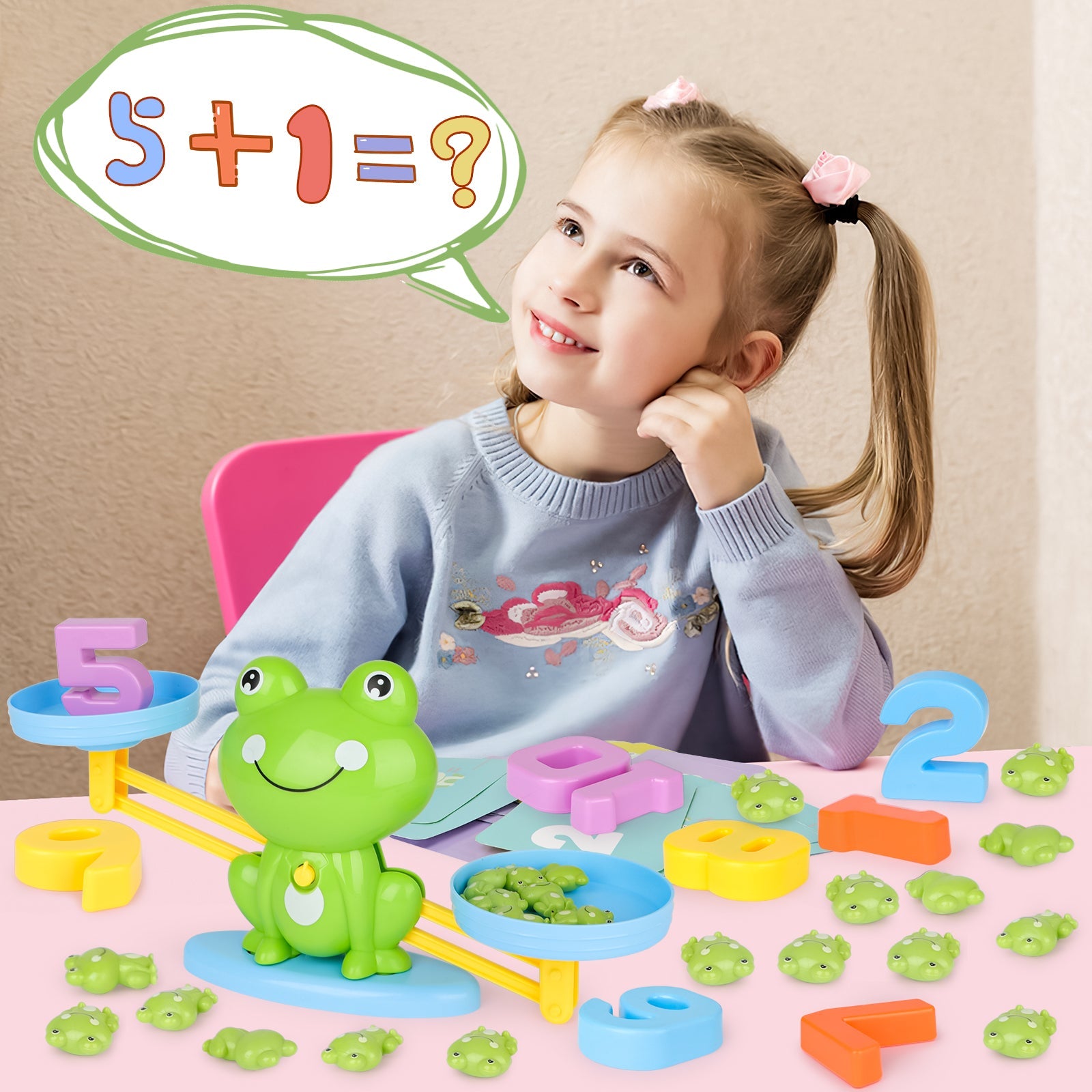 Frog Counting and weight Board Game for Kids, Frog Scales Board Game, Great Family Fun