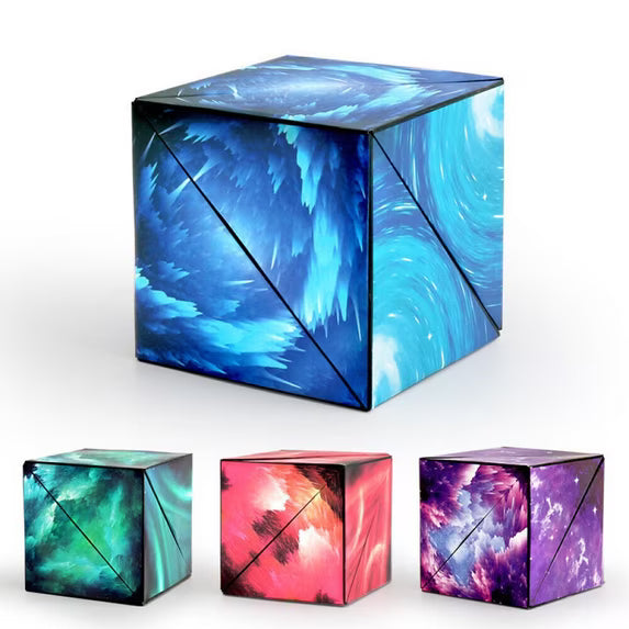 Fidtoy Montessori Magnetic Magic Shapeshifting Cube – STEM Creative Toy for Kids 4+