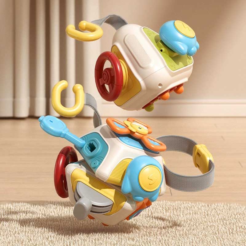 Fidtoy Montessori Busy Cube for Toddlers 1-3 – Interactive Sensory Toy for Quiet Time, Travel & Early Learning