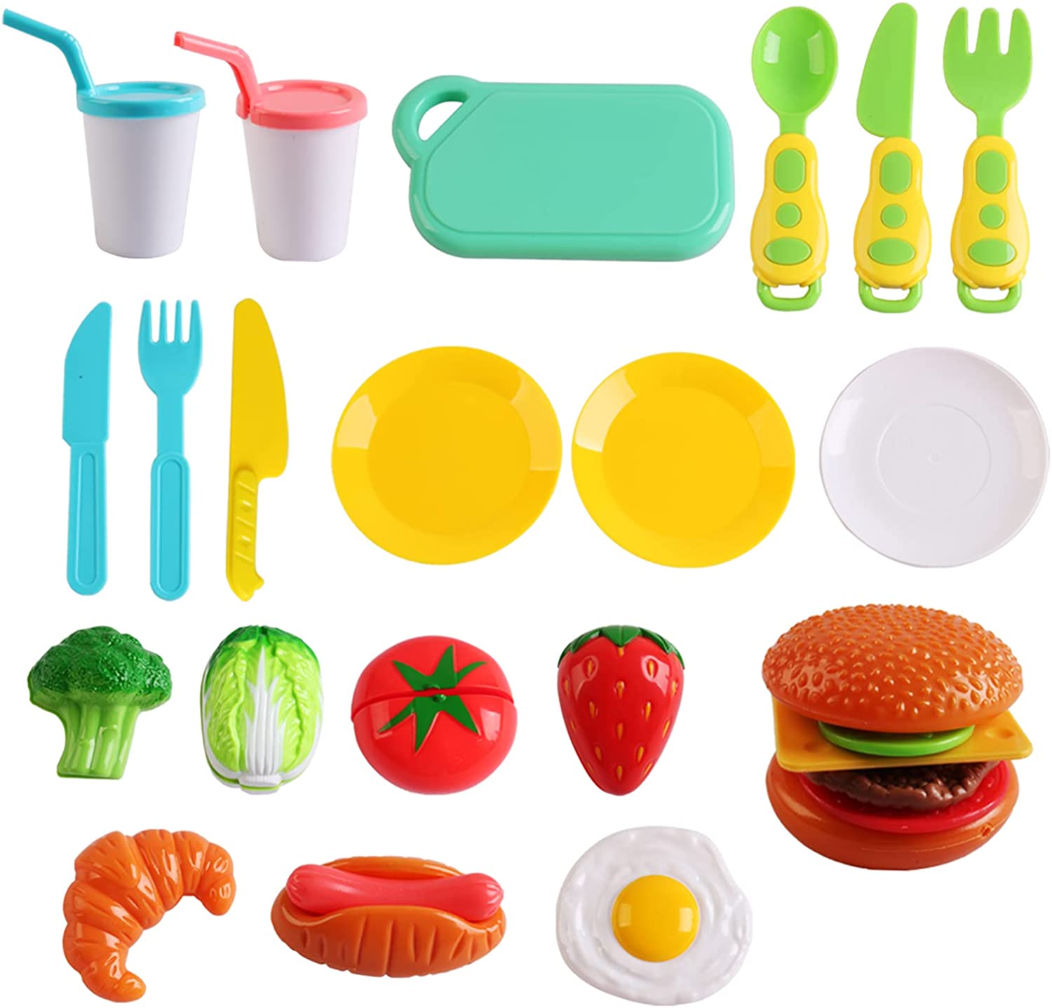 Kitchen Electric Microwave Play Set with Realistic Light, Sound & Accessories Included