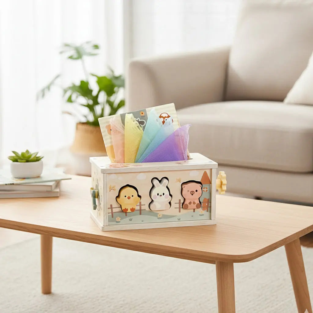8-in-1 Activity Cube for Toddlers | Montessori Wooden Learning Toy
