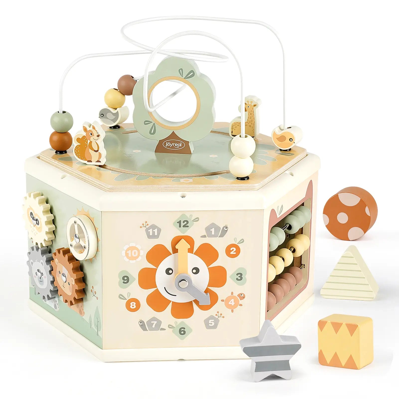 Fidtoy Wooden Activity Cube 11-in-1 Montessori Toy for Toddlers Learning Center 1-4 Years