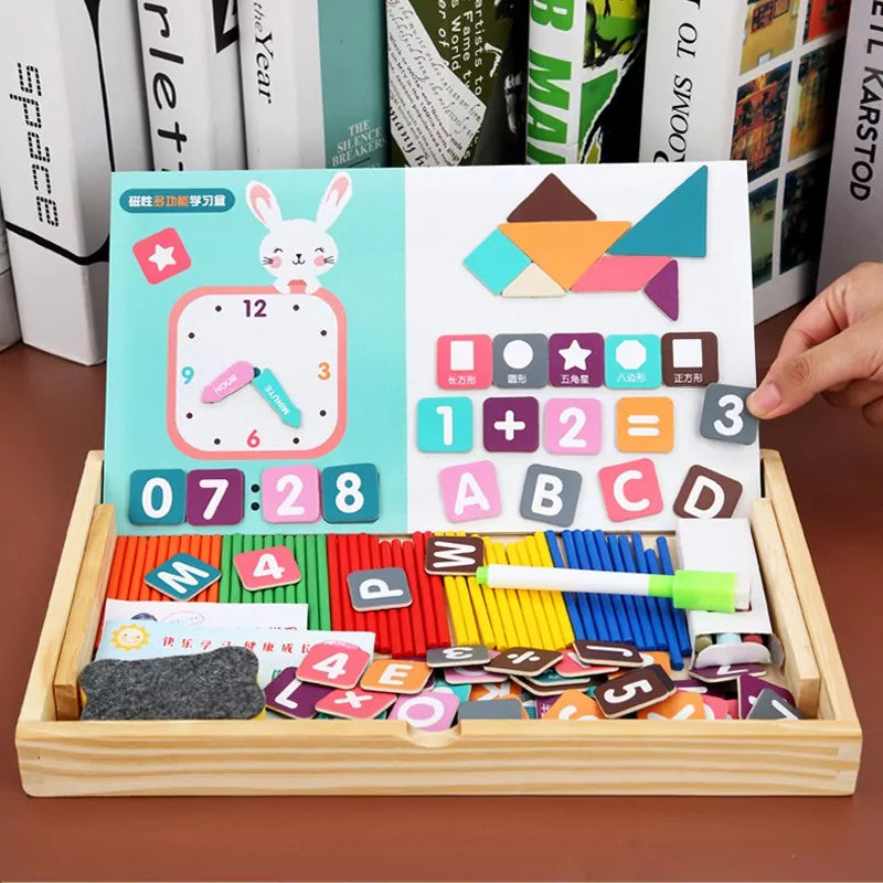 Magnetic Clock Pattern Double Sided Wooden Activity Kit - 442