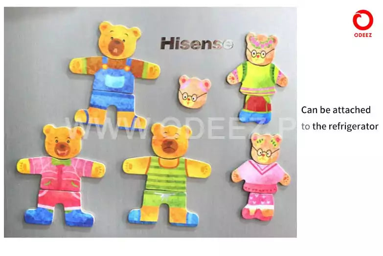 Magnetic Puzzle Bear Changing Board - 24 Sets