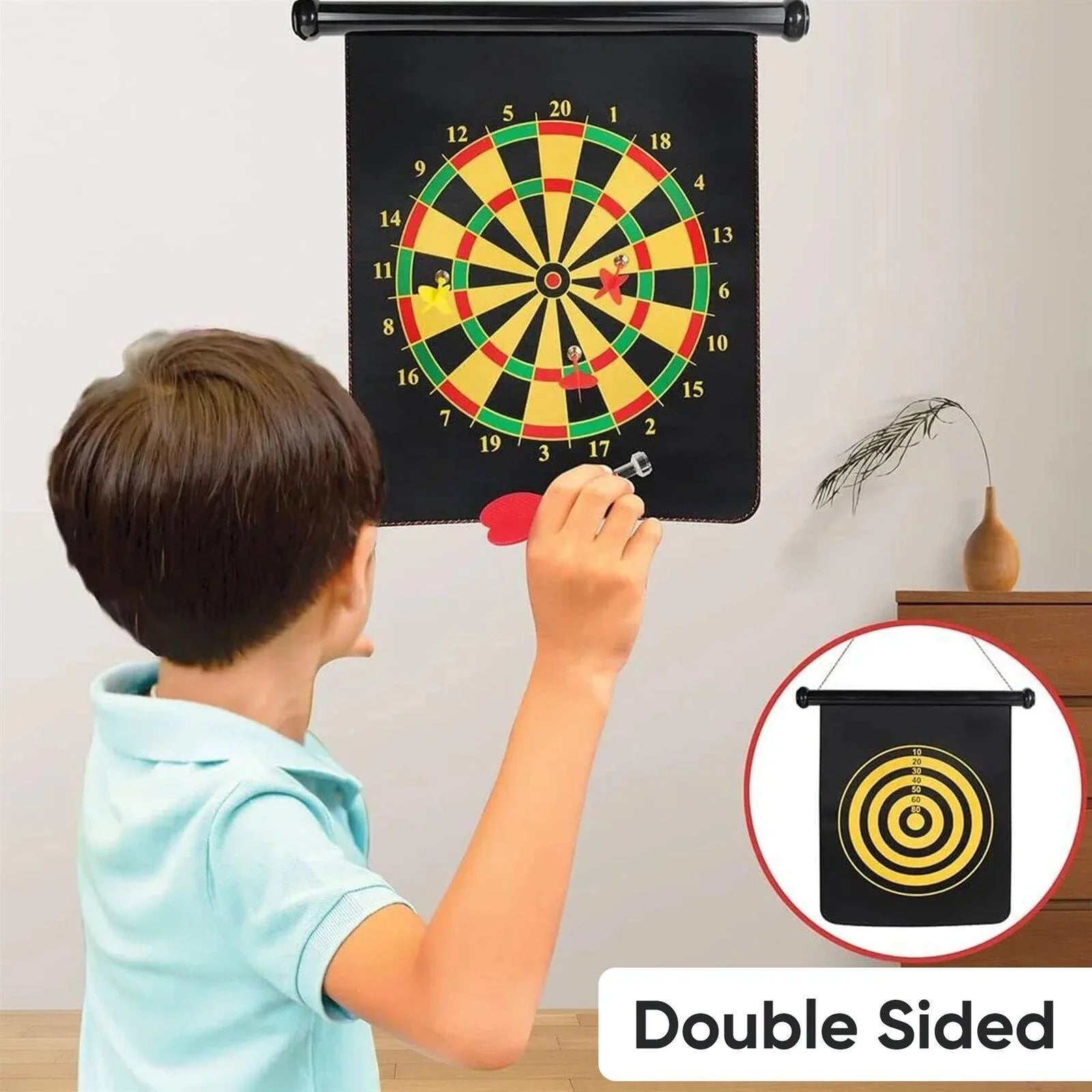 Fidtoy Magnetic Dart Board Set for Kids and Family Play