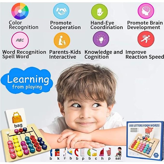 Wooden Alphabet Matching Maze Board - EKT3611