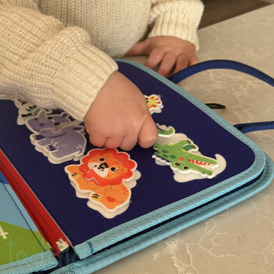 Fidtoy Montessori Busy Board for Toddlers Travel Learning Toy