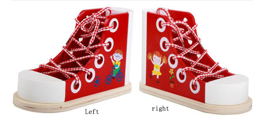 Wooden Shoe pencil holder, learning lacing, Pen and mobile Holder excellent gift