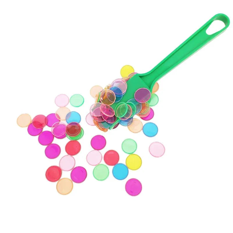 Magnetic Wand With 100 Colour Chips Counter Kindergarten Toy