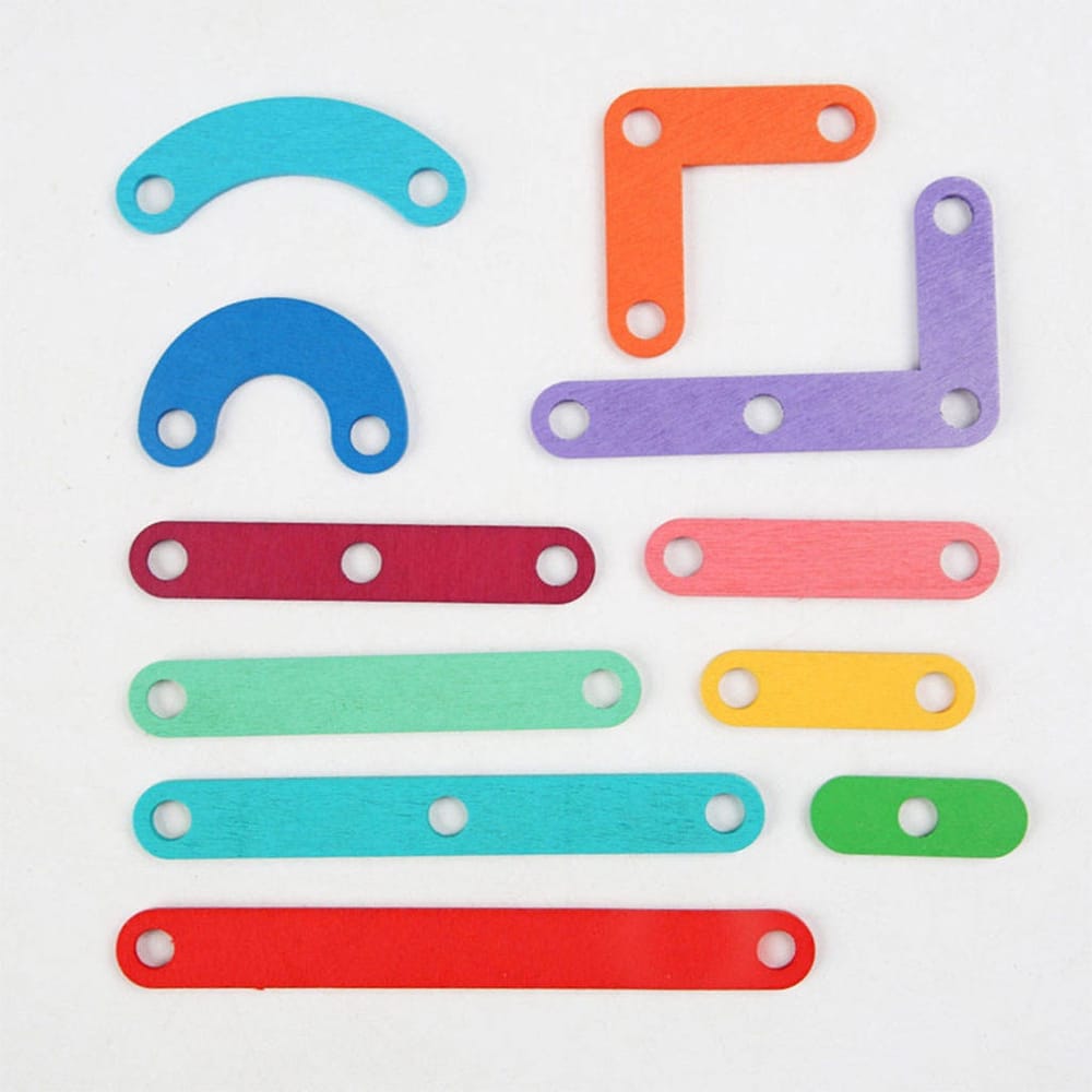 Planche à Clous Montessori - Puzzle en Bois - 104 Pièces