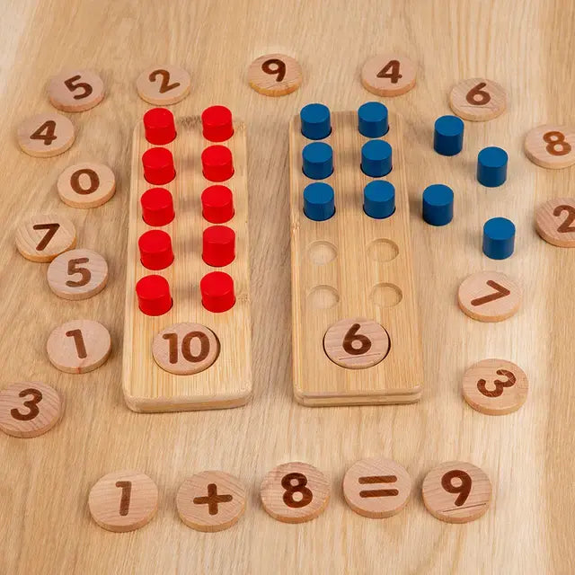 Juguete Montessori de conteo para cognición numérica